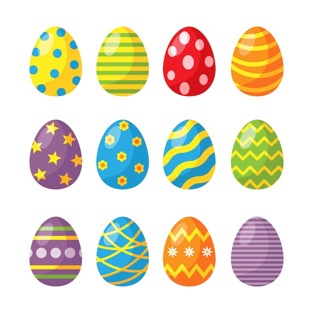 Premium Vector Happy Easter Day Egg Collection Isolated