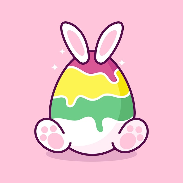 Premium Vector Happy Easter Easter Bunny And Easter Egg