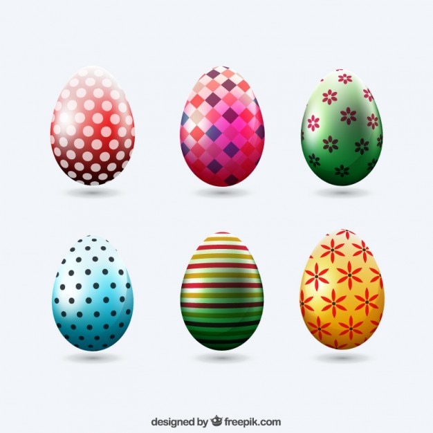 Happy easter eggs collection