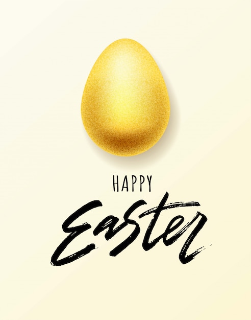 Download Free Happy Easter Hand Lettering With Gold Realistic Looking Egg Use our free logo maker to create a logo and build your brand. Put your logo on business cards, promotional products, or your website for brand visibility.
