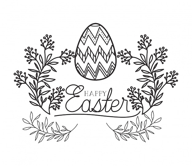 Premium Vector Happy Easter Label Isolated Icon