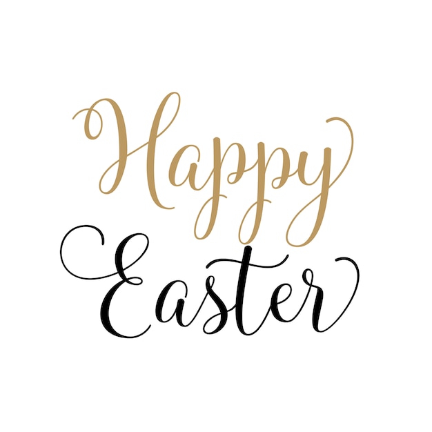 Premium Vector | Happy easter lettering