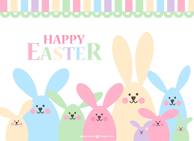 Happy Easters bunnies design