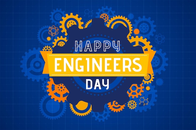 Happy engineers day illustration Premium Vector