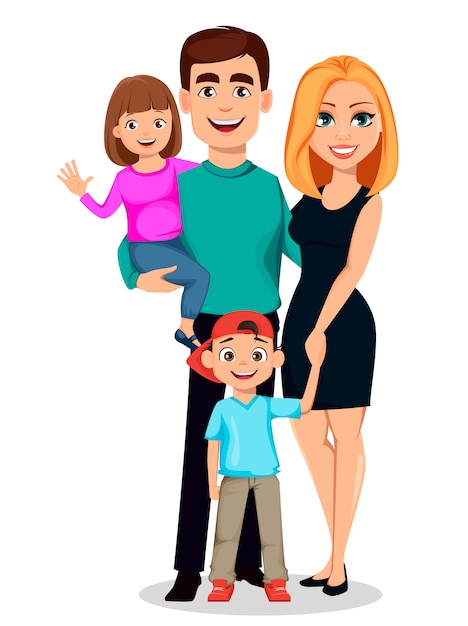 Premium Vector | Happy family. father, mother, son and ...