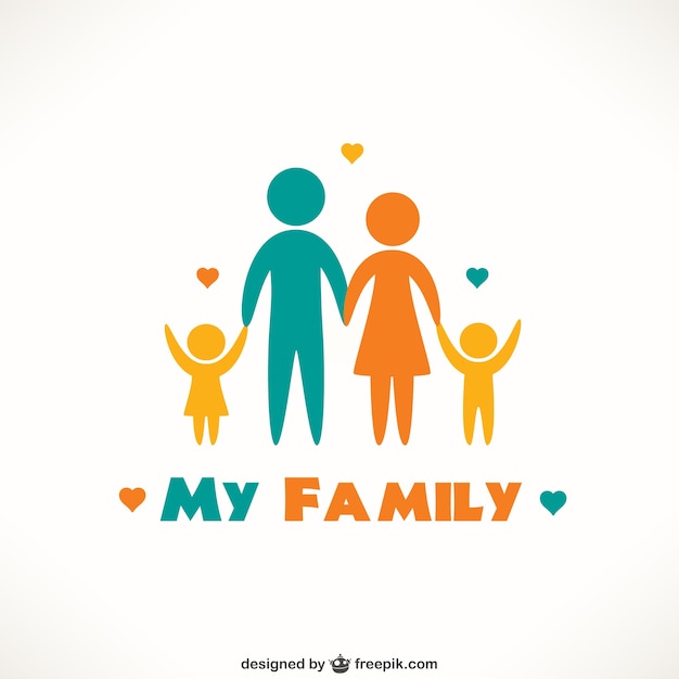 Happy family icons | Free Vector