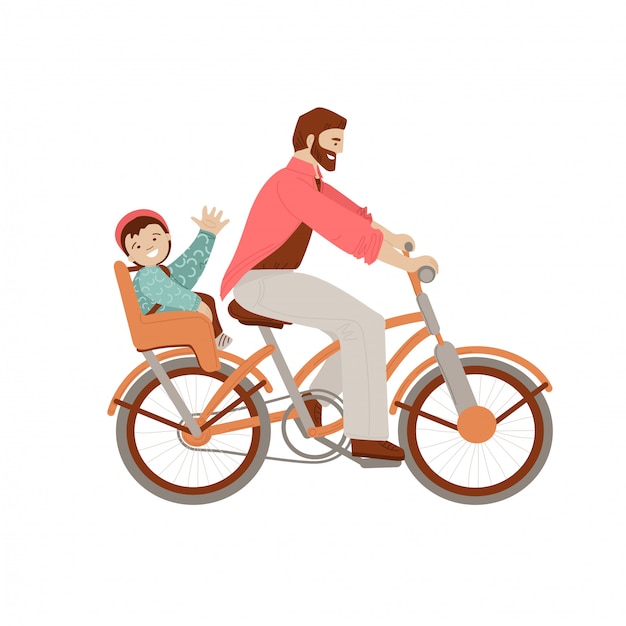 riding bike with baby in carrier