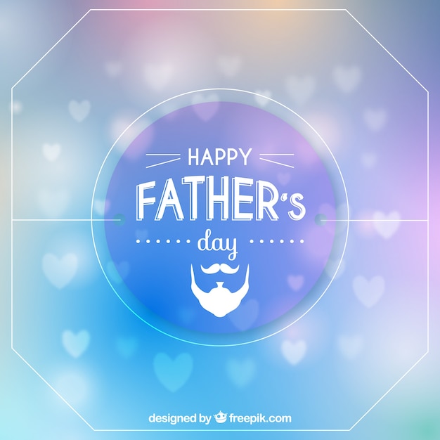 Happy father's day background in blurred
style