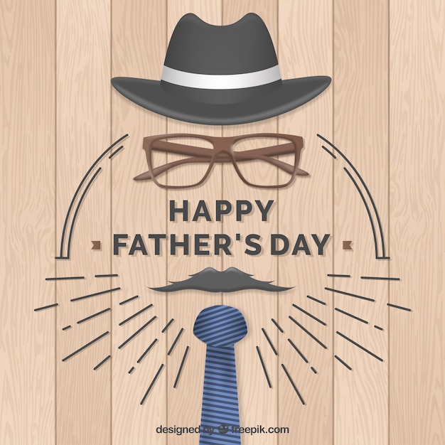 Happy father\'s day background with clothes\
elements