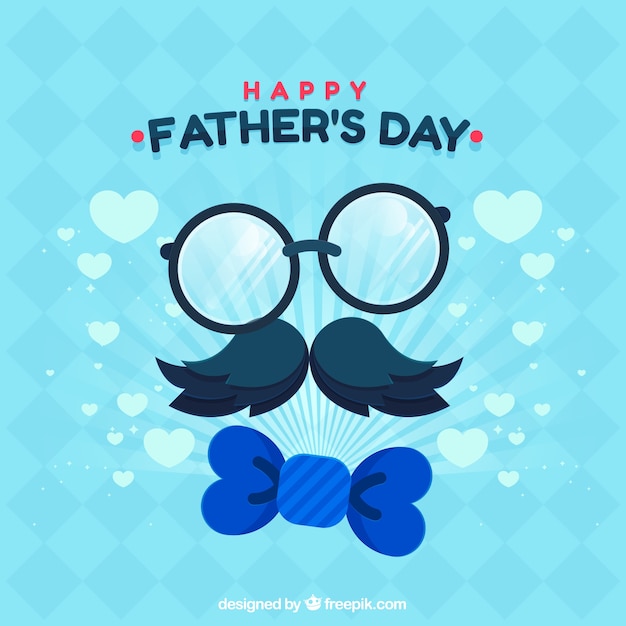 Happy father\'s day background with\
elements