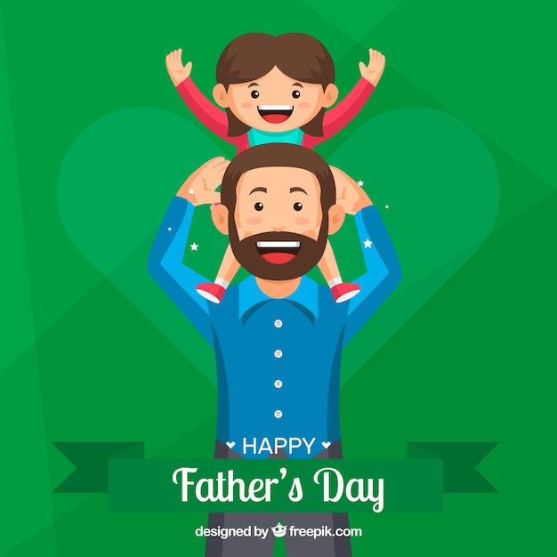 Happy father\'s day background with\
family