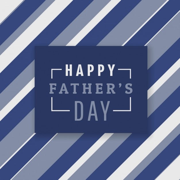 Happy Father's Day Background With Stripes Vector | Free Download