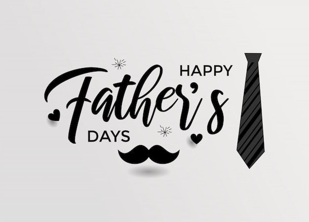 Download Happy father's day calligraphy greeting card with black ...