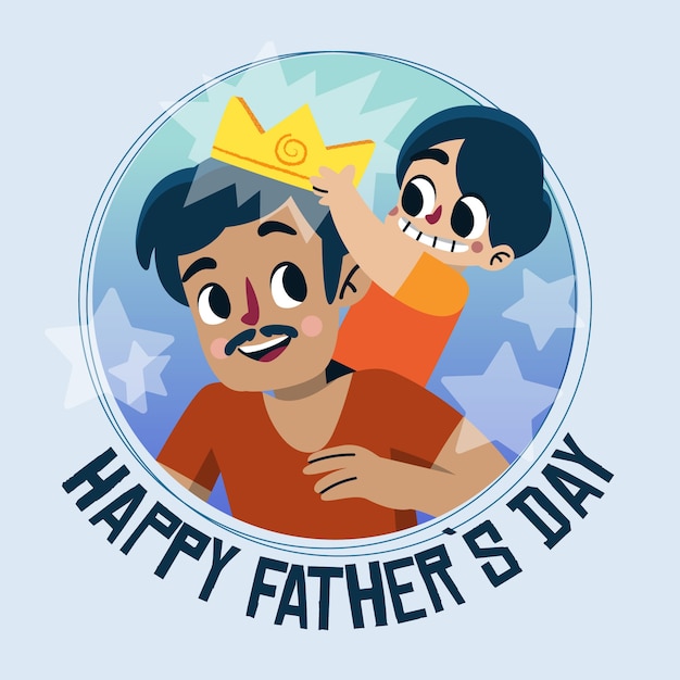 Free Vector | Happy Father's Day Illustration