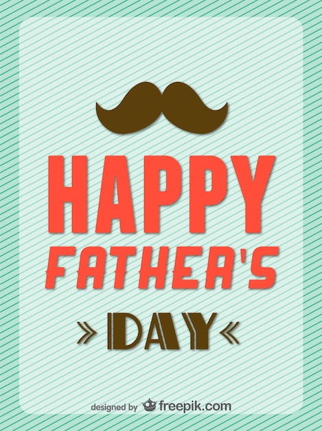 Download Happy father's day retro card | Free Vector