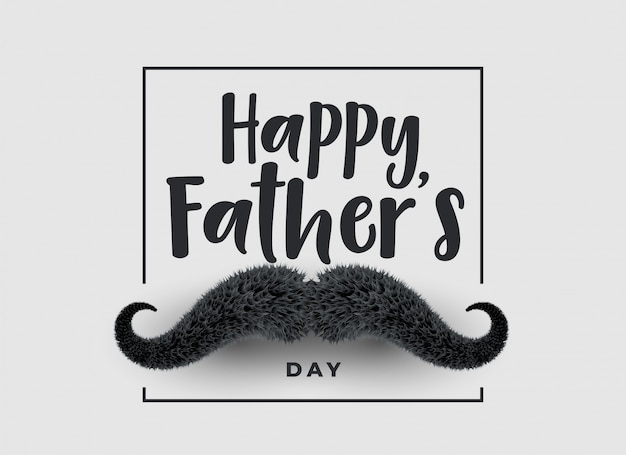 Free Vector | Happy fathers day background with mustache