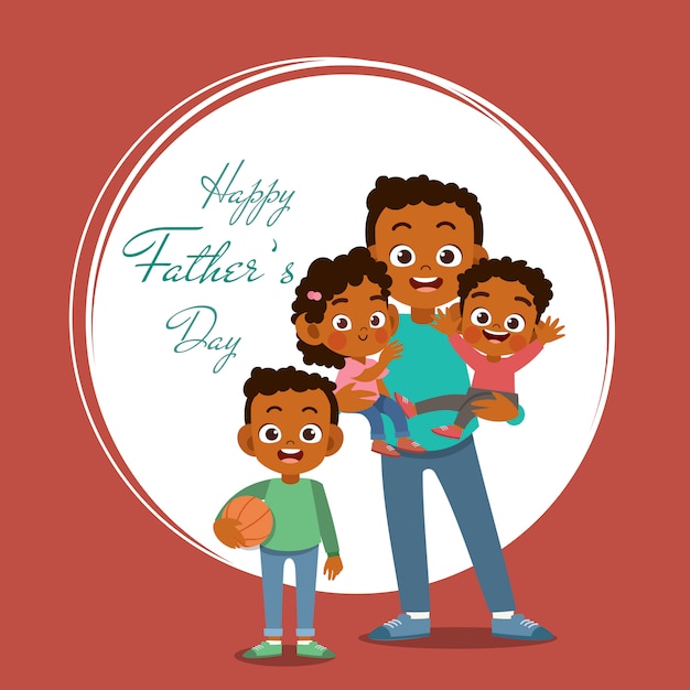 Download Premium Vector | Happy fathers day card greeting vector ...