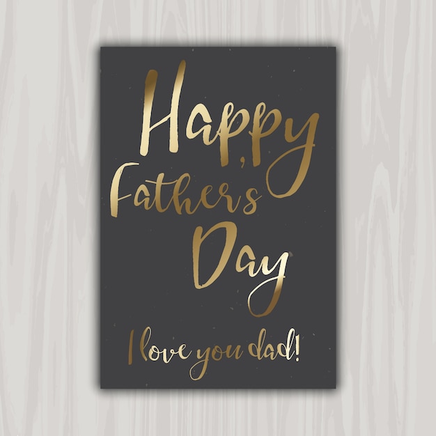 Download Happy fathers day card with hand written text Vector ...