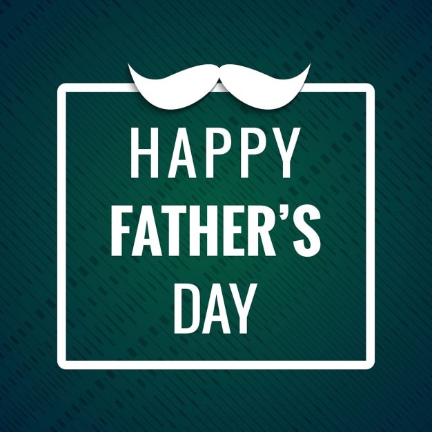 Happy fathers day green background