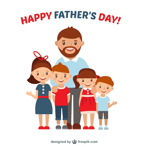 Happy fathers day illustration