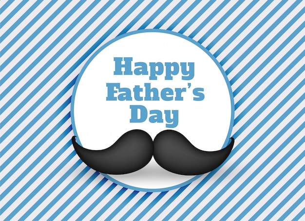 Free Vector Happy Fathers Day Mustache Background