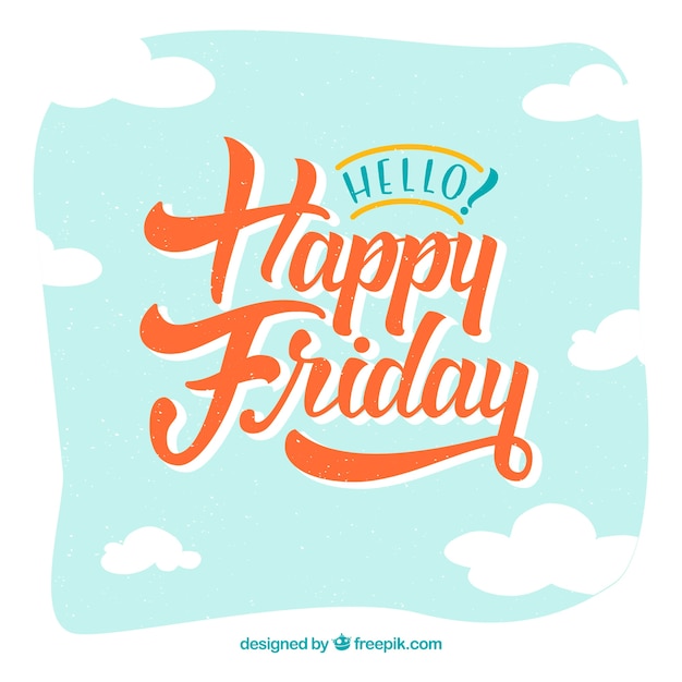 Free Vector | Happy friday retro background