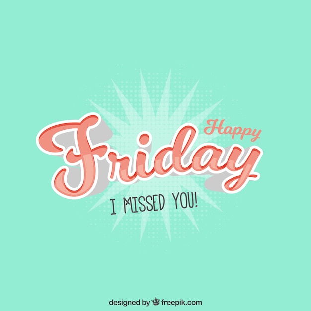 Happy friday vintage background Vector | Free Download