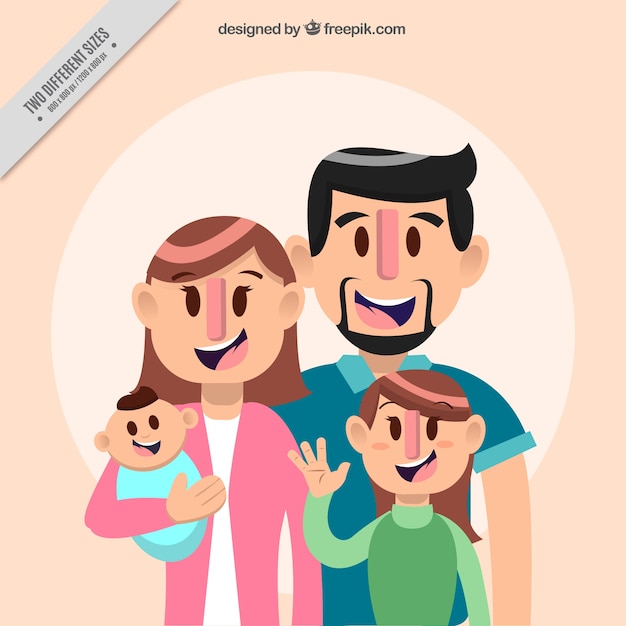 Free Vector | Happy friendly family background