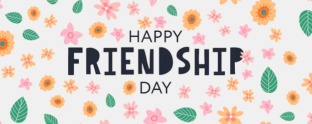 Premium Vector | Happy friendship day greeting banner