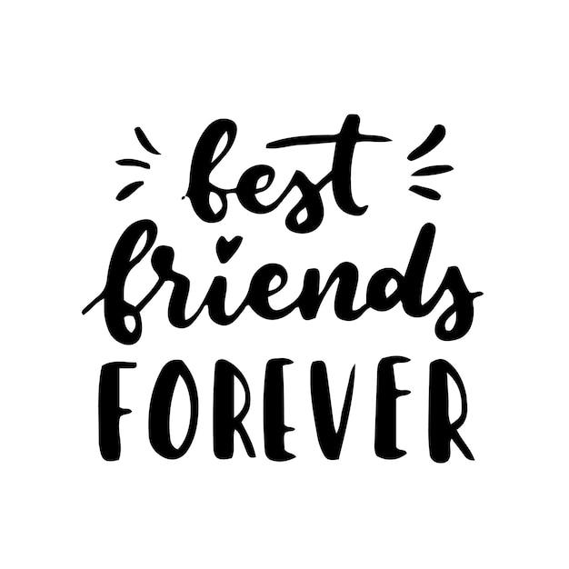 Premium Vector | Happy friendship day hand lettering. best friends ...