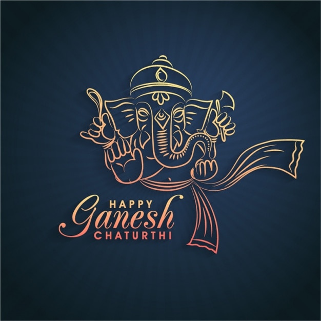 Premium Vector | Happy ganesh chaturthi background