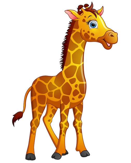 Premium Vector | Happy giraffe cartoon isolated on white background