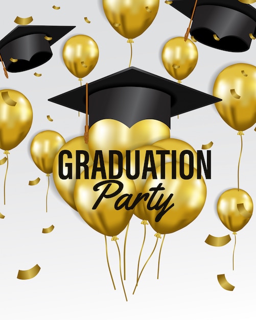 Happy graduation party celebration | Premium Vector