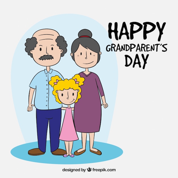 Happy grandparents day background with
daughter