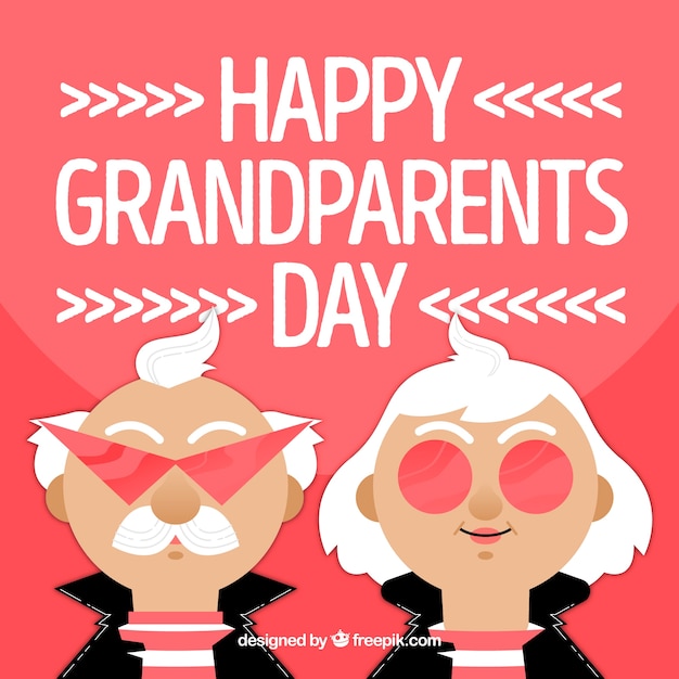 Download Free Vector | Happy grandparents day background with ...