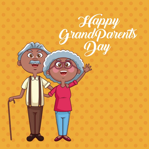 Premium Vector Happy grandparents day card