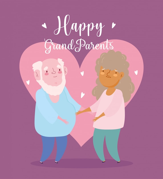 Download Happy grandparents day card | Premium Vector
