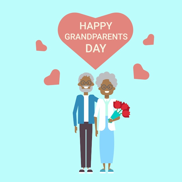 Happy grandparents day greeting card | Premium Vector