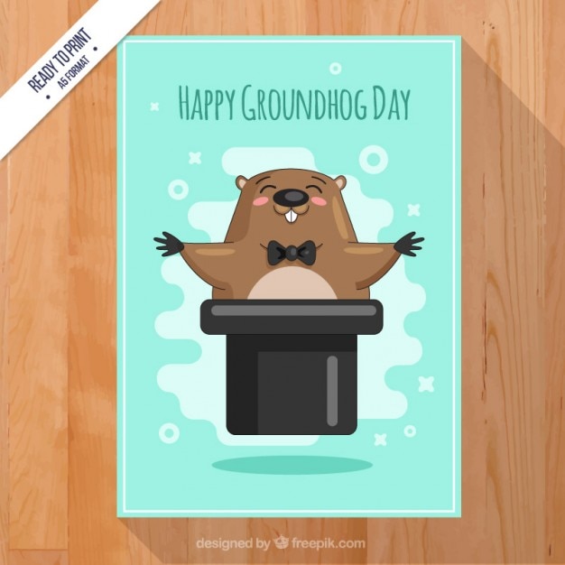 free-vector-happy-groundhog-day-card