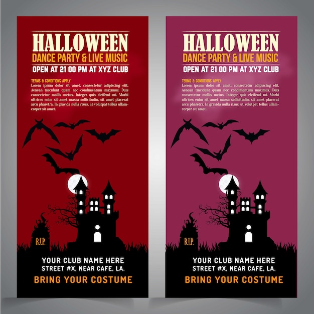 Premium Vector | Happy halloween brochure design vector