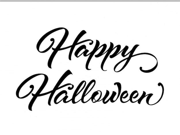 Download Happy Halloween calligraphy Vector | Free Download
