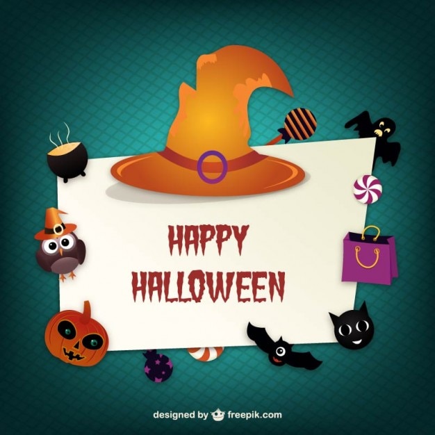 Happy Halloween card vector
