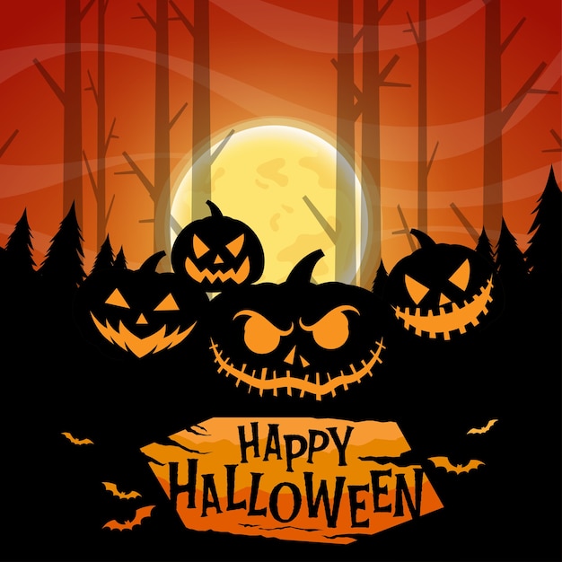 Free Vector  Happy halloween celebration