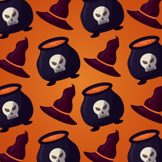 Download Happy halloween day seamless pattern Vector | Free Download