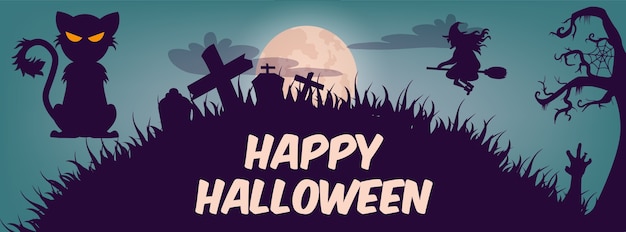 Download Vector Happy Halloween Facebook Timeline Cover Vectorpicker