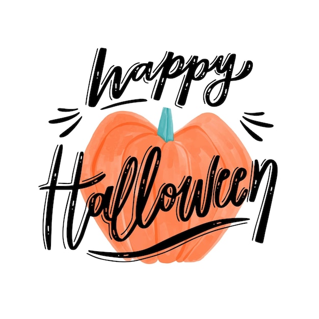 Free Vector | Happy halloween lettering