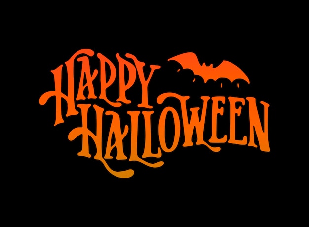 Premium Vector  Happy halloween lettering