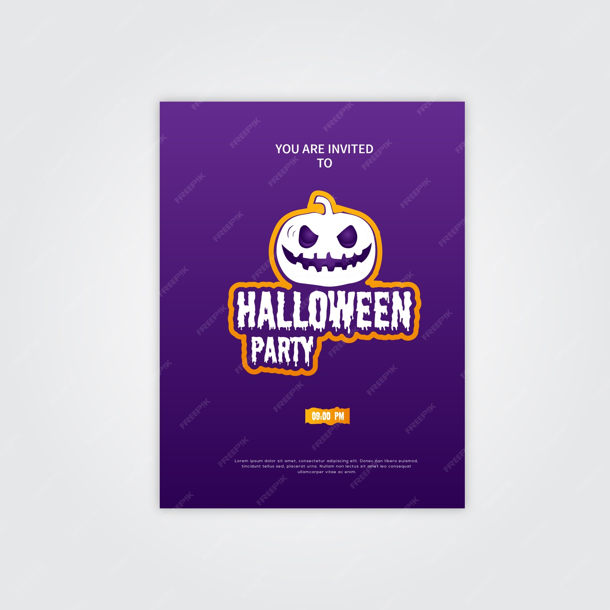 Premium Vector Happy Halloween Party Poster Template Design