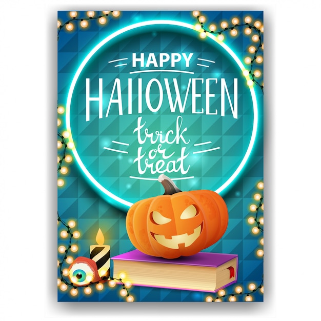 Download Happy halloween, trick or treat, vertical greeting card ...