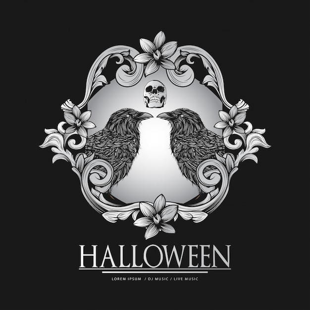 Download Happy halloween vintage Vector | Premium Download